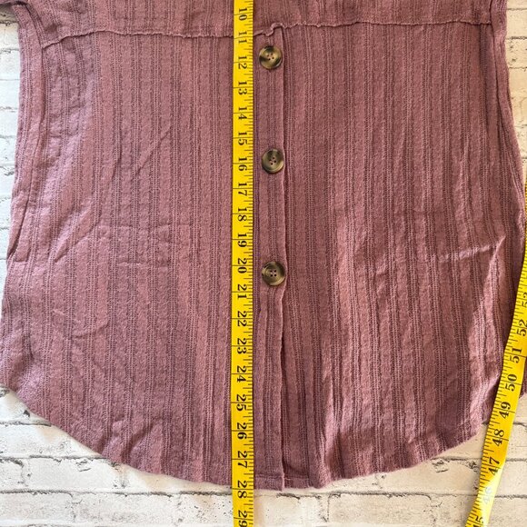 Maurices Ribbed Knit Open Front Cardigan With Pockets & Button-Back Detail - Mau - Picture 6 of 11